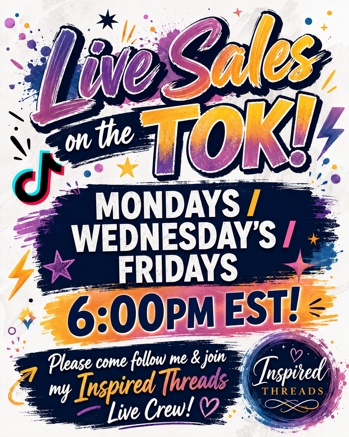 Live Sale Schedule
